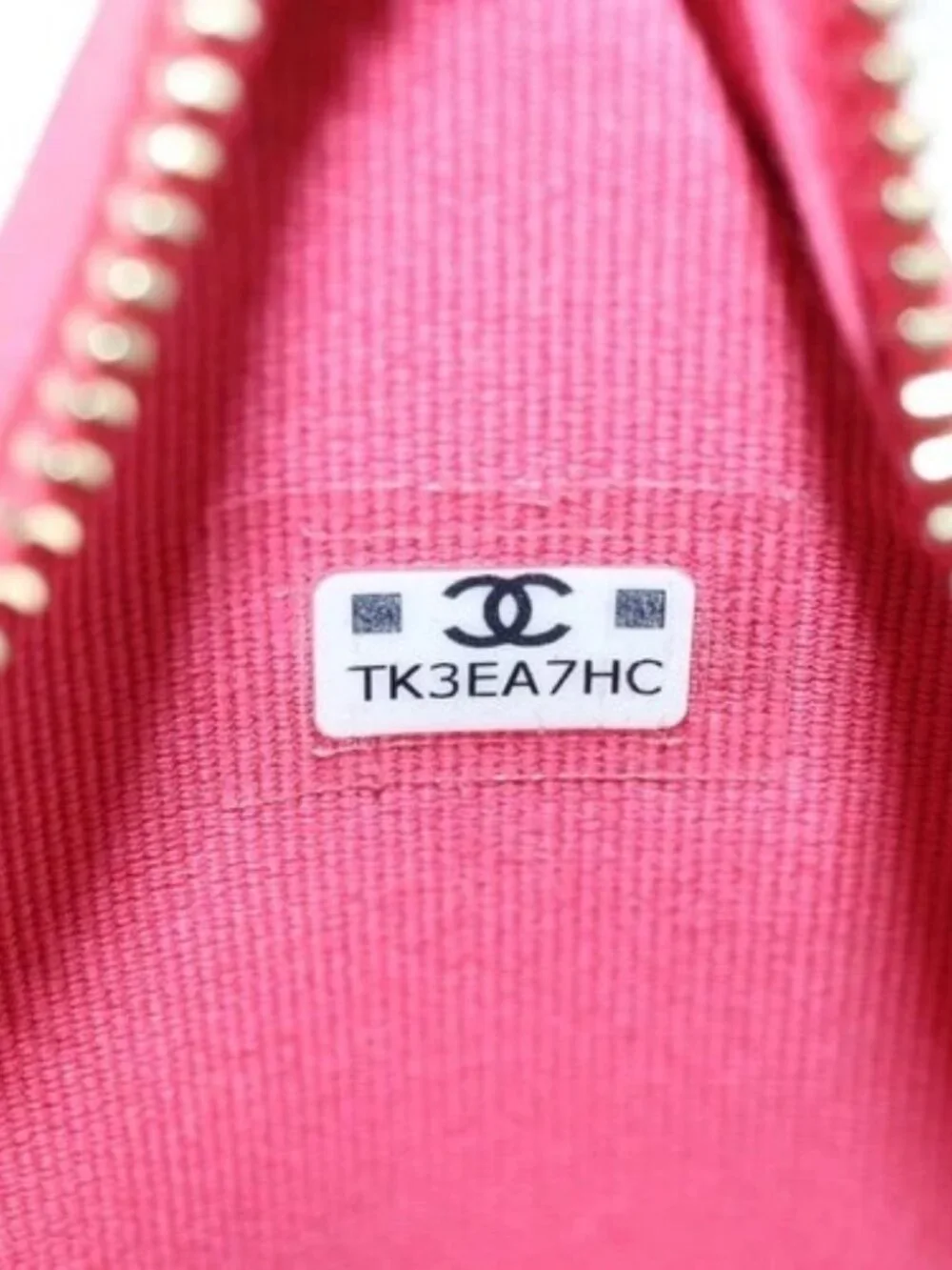 CHANEL Matelasse Star Bag Charm Lamb Skin Pink Gold CC Auth YKZ1175SAM